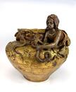 Early 20th-century oriental terracotta sculptural jardinière / cachepot.