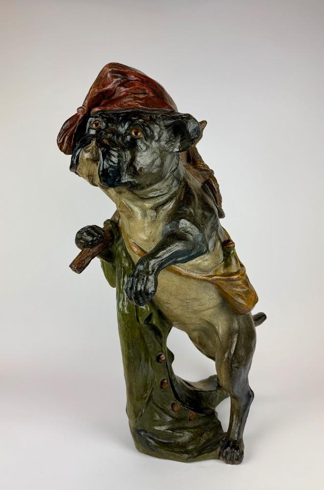 Early 20th Century Austrian Terracotta Bulldog