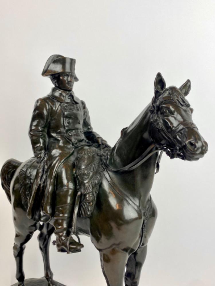 A 19th. Century Bronze Sculpture of Napoleon on Horseback.