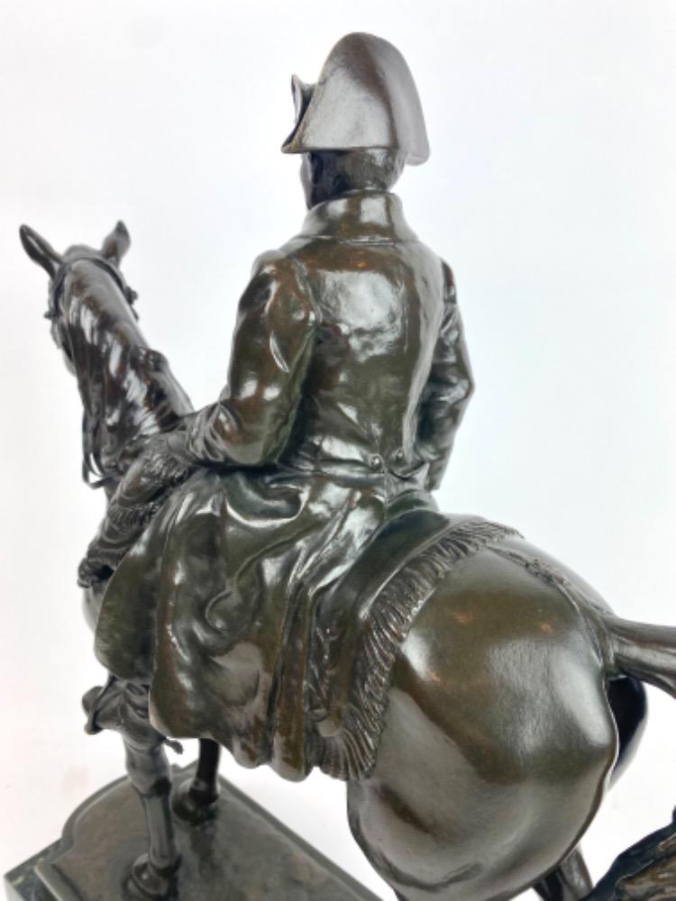 A 19th. Century Bronze Sculpture of Napoleon on Horseback.