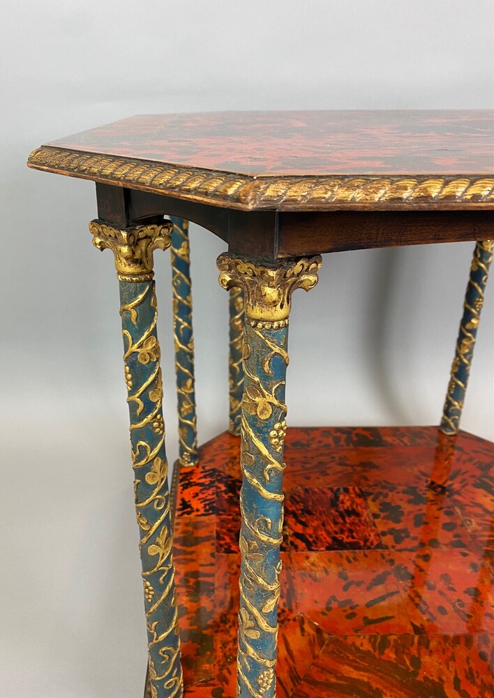 A beautiful Art Deco octagon tortoise shell table by Maison Franck