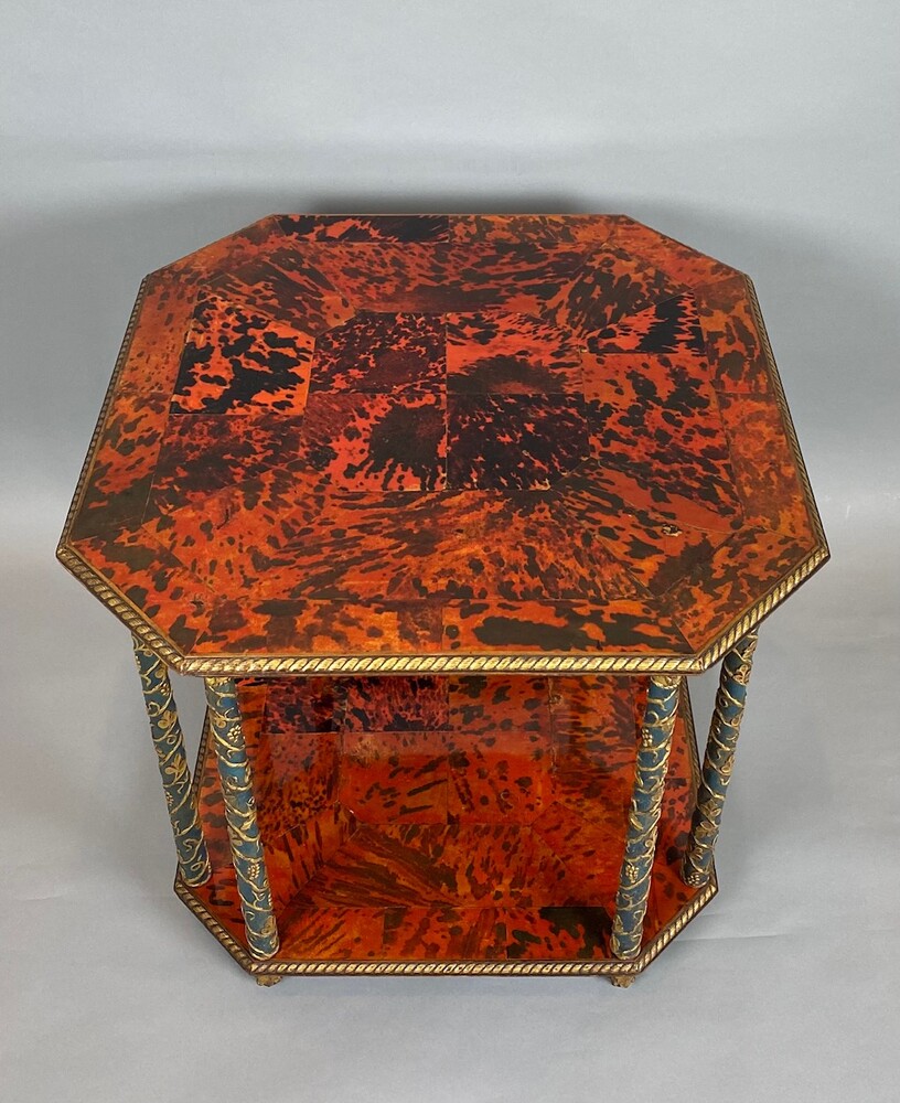 A beautiful Art Deco octagon tortoise shell table by Maison Franck