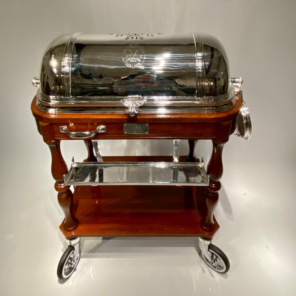A beautiful early 20th century chariot or carving trolley by Christofle Paris