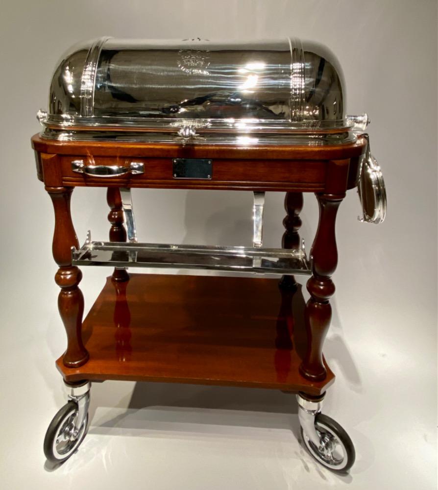 A beautiful early 20th century chariot or carving trolley by Christofle Paris