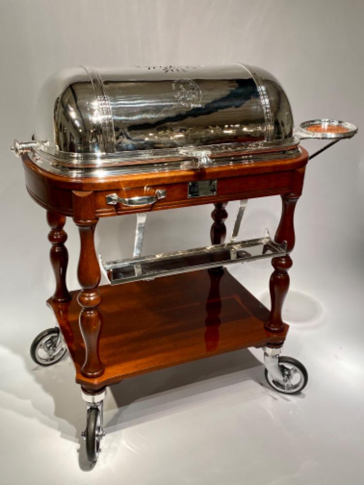 A beautiful early 20th century chariot or carving trolley by Christofle Paris