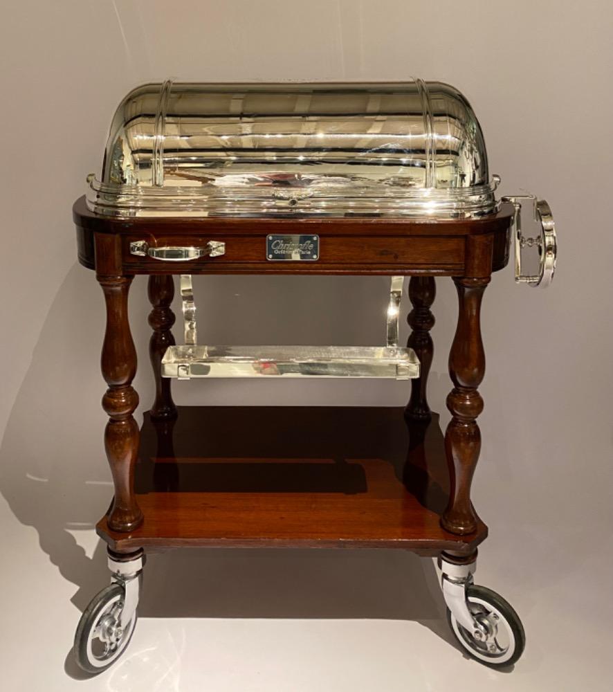 A beautiful early 20th century chariot or carving trolley by Christofle Paris  