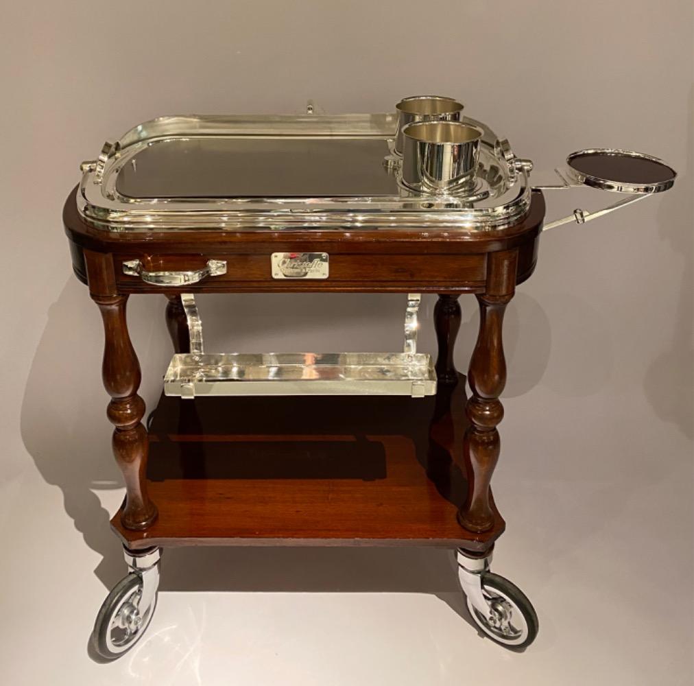 A beautiful early 20th century chariot or carving trolley by Christofle Paris  