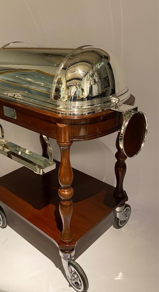 A beautiful early 20th century chariot or carving trolley by Christofle Paris  