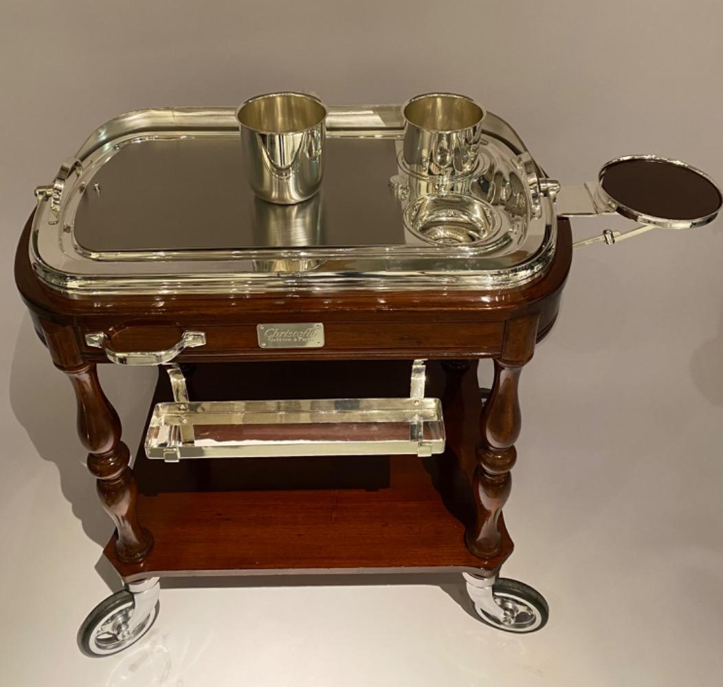 A beautiful early 20th century chariot or carving trolley by Christofle Paris  