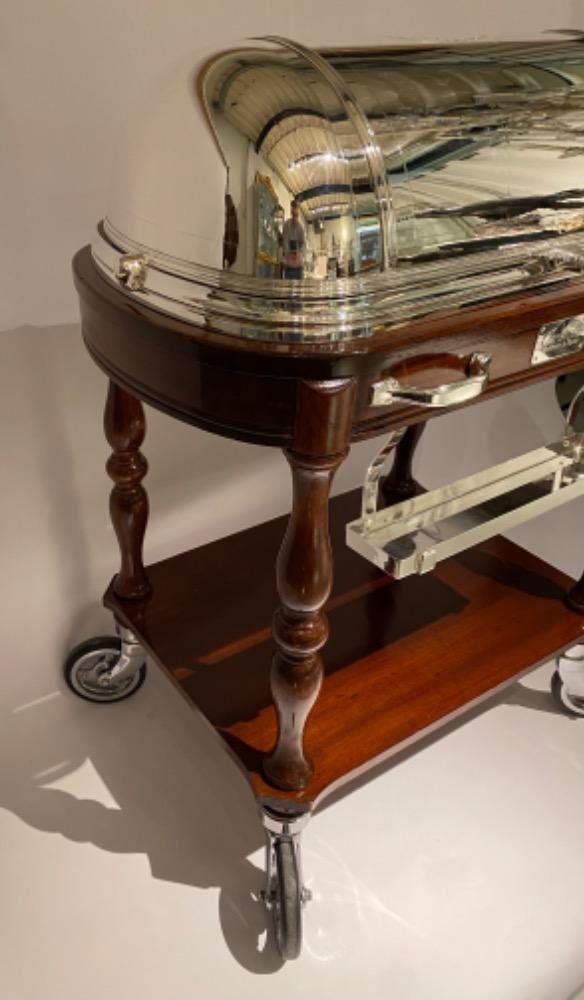 A beautiful early 20th century chariot or carving trolley by Christofle Paris  