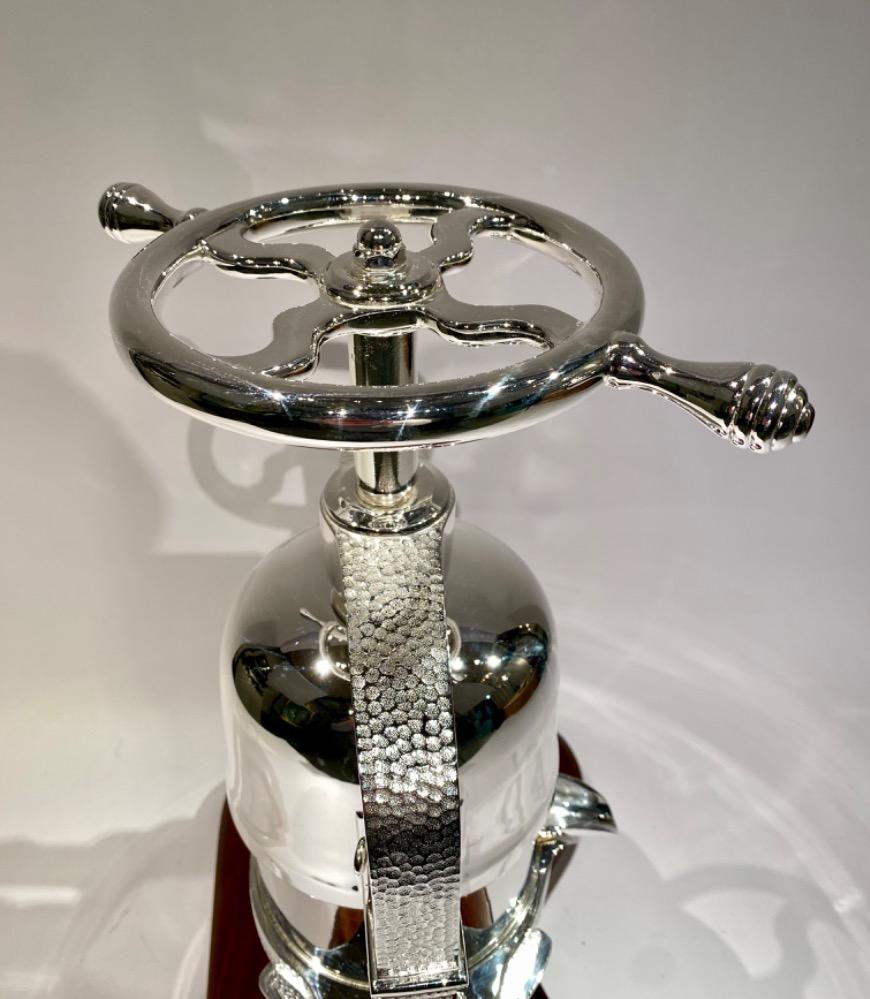 A beautiful early 20th century silver plated Duck press / Lobster press  