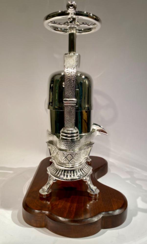 A beautiful early 20th century silver plated Duck press / Lobster press  