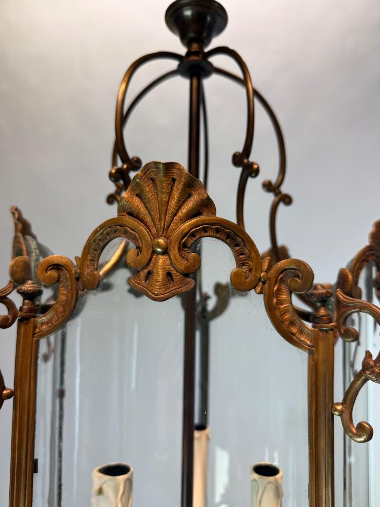 A bronze Louis XVI style lantern