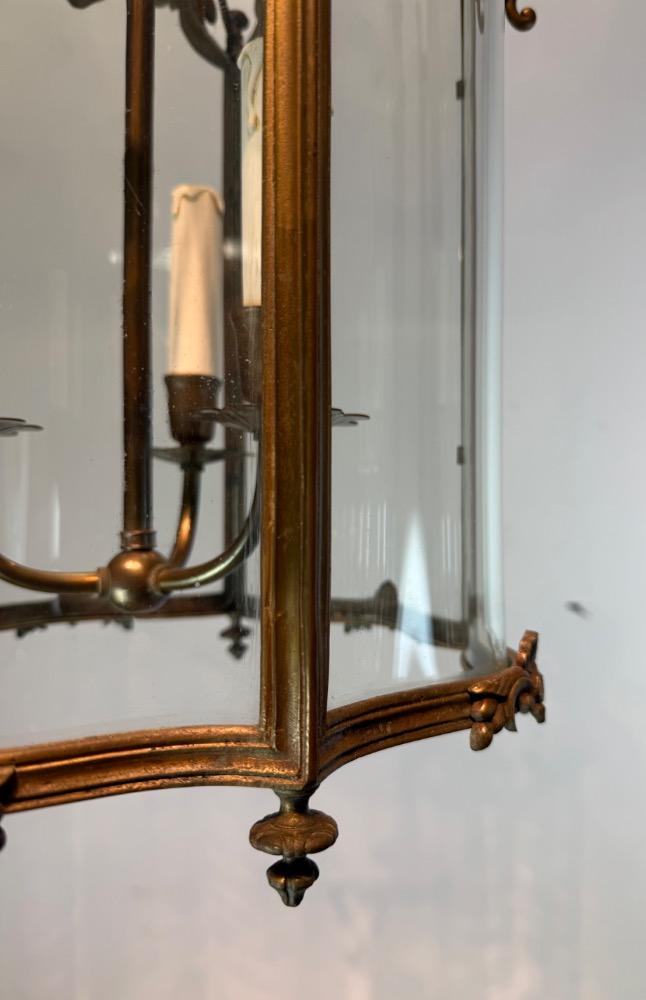 A bronze Louis XVI style lantern