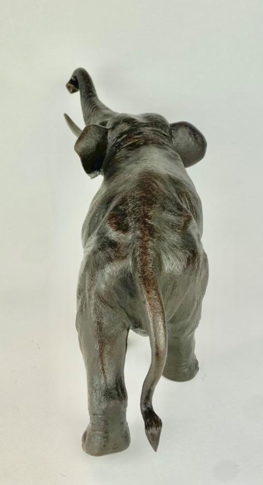 A fine Japanese bronze sculpture of a elephant, Meiji period, Japan, XIXth Century.