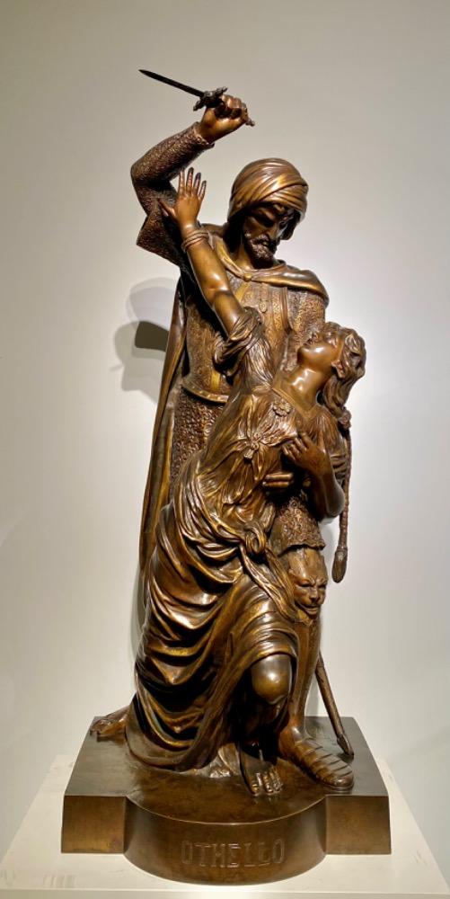 A large bronze of Othello and Desdemona. 
