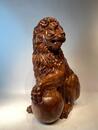 A life size carved lime wood Medici lion. 