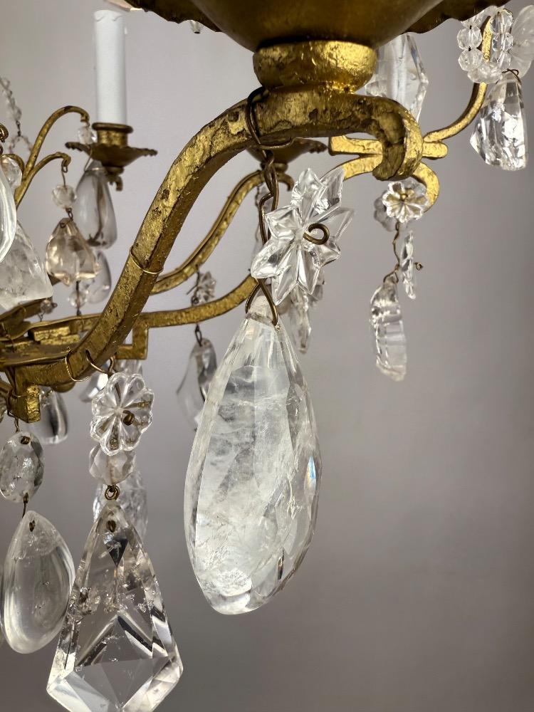 A Rock Crystal chandelier 