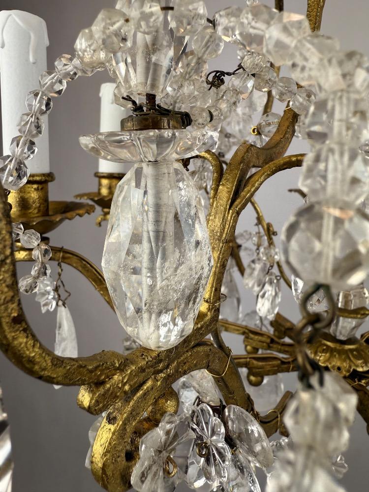 A Rock Crystal chandelier 