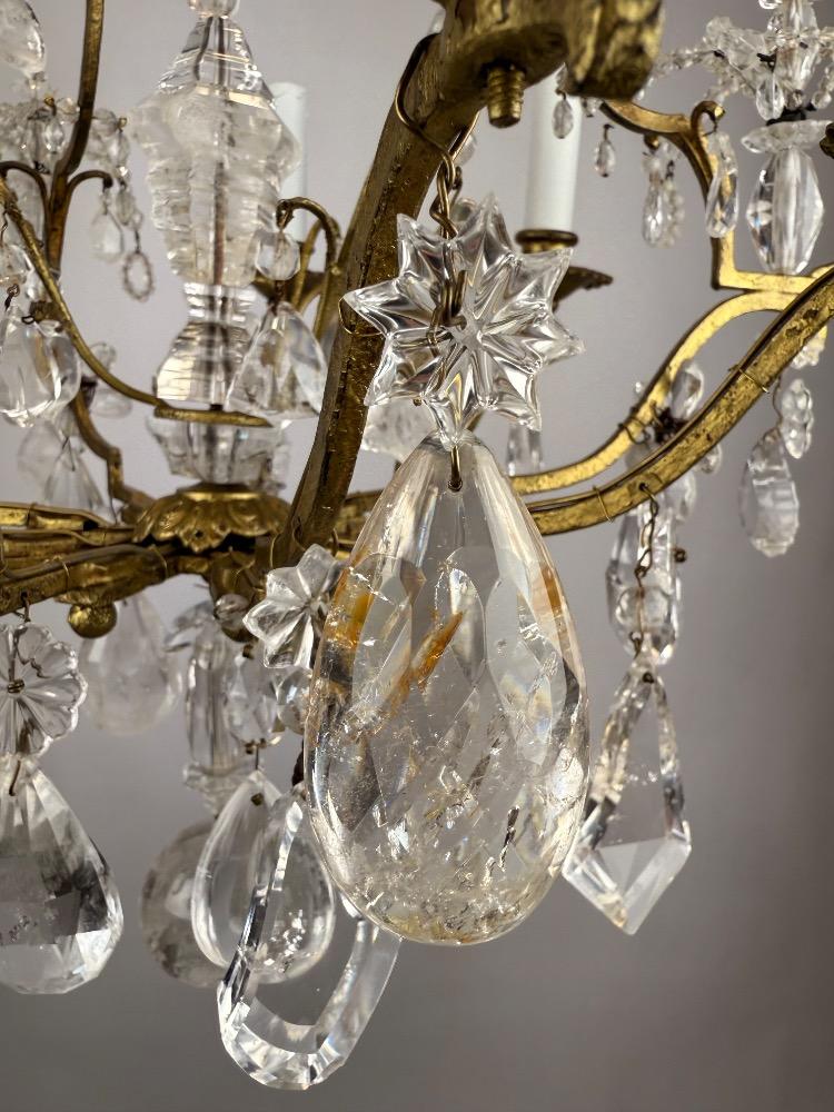 A Rock Crystal chandelier 