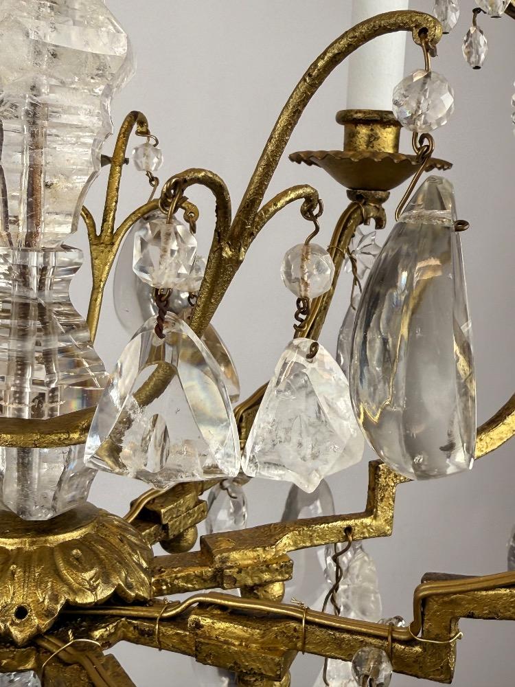 A Rock Crystal chandelier 