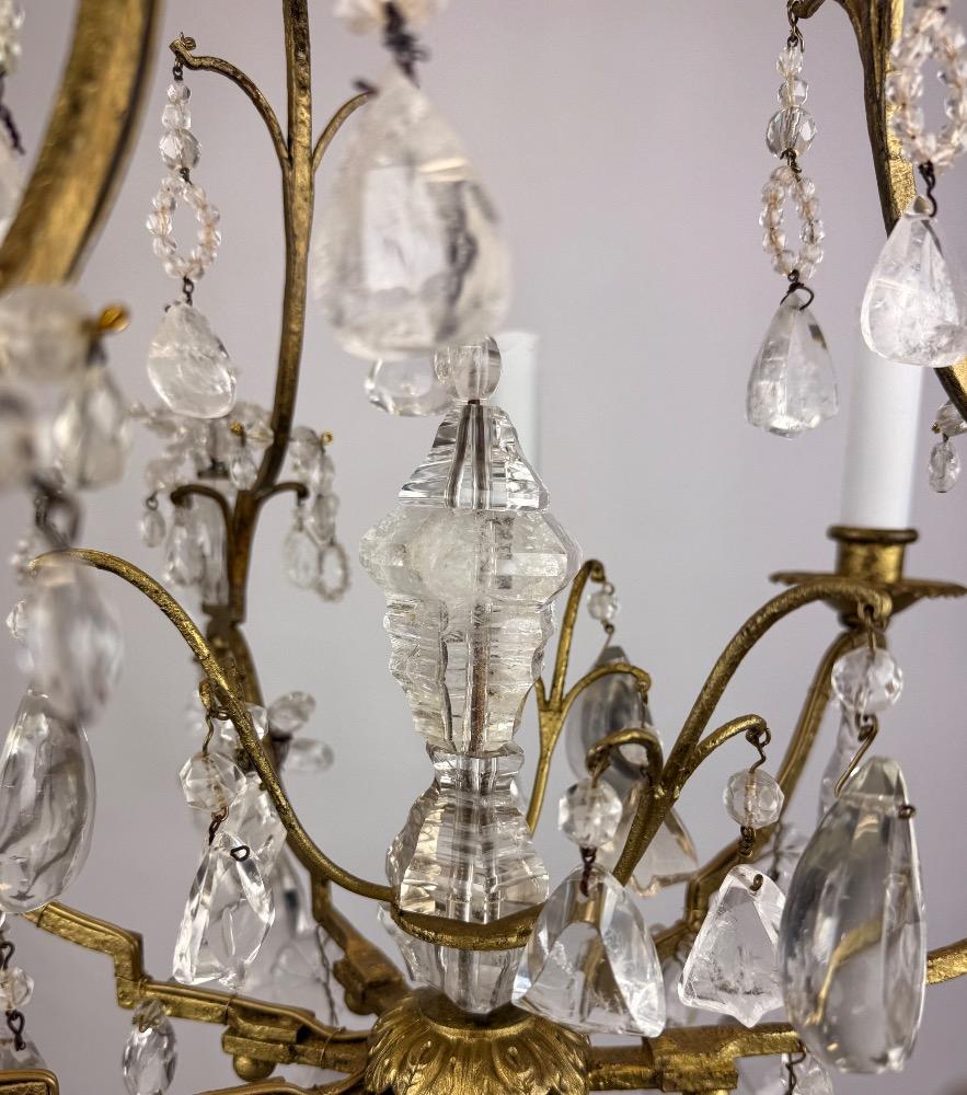 A Rock Crystal chandelier 