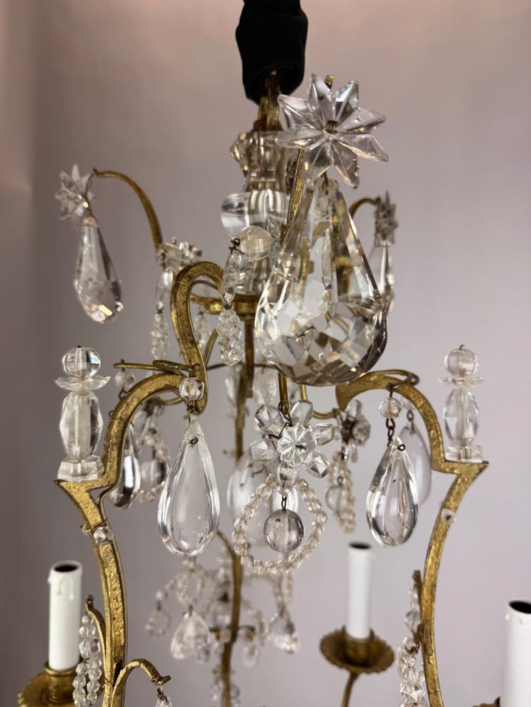 A Rock Crystal chandelier 