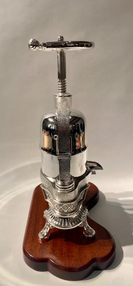 A silver plated Duck press / Lobster press. 