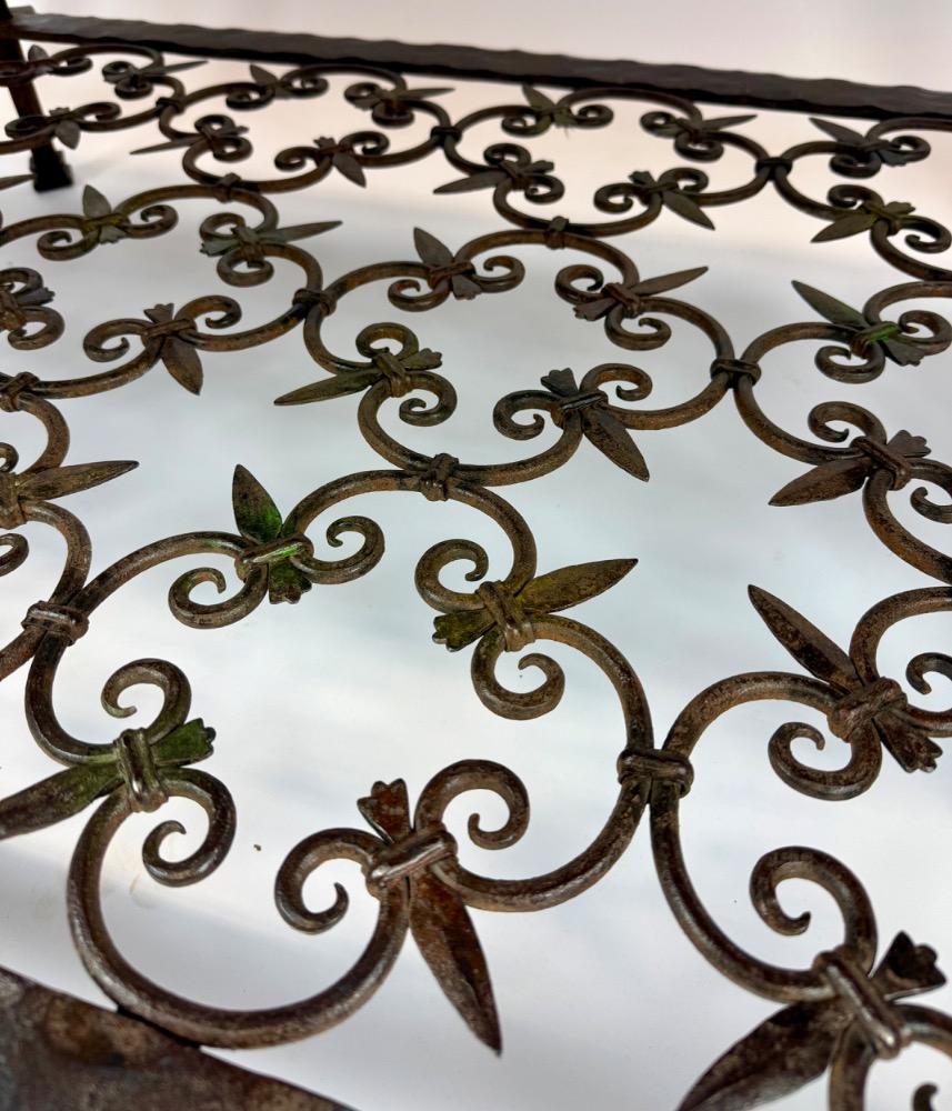 A Spanish iron coffee table. 