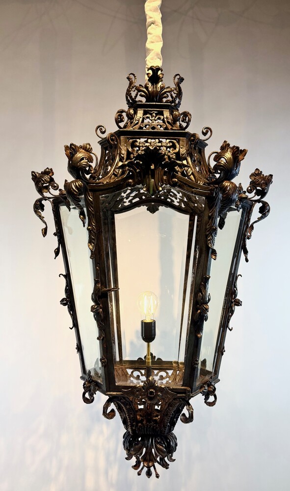 A Wrought Iron Lantern From The Late 19th Century By Valerian Gillar