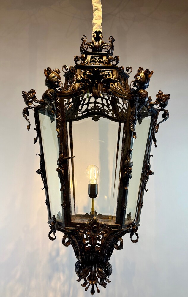 A Wrought Iron Lantern From The Late 19th Century By Valerian Gillar