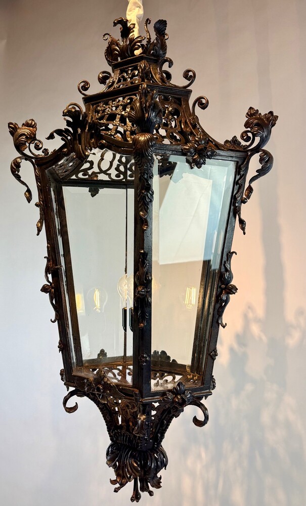 A Wrought Iron Lantern From The Late 19th Century By Valerian Gillar