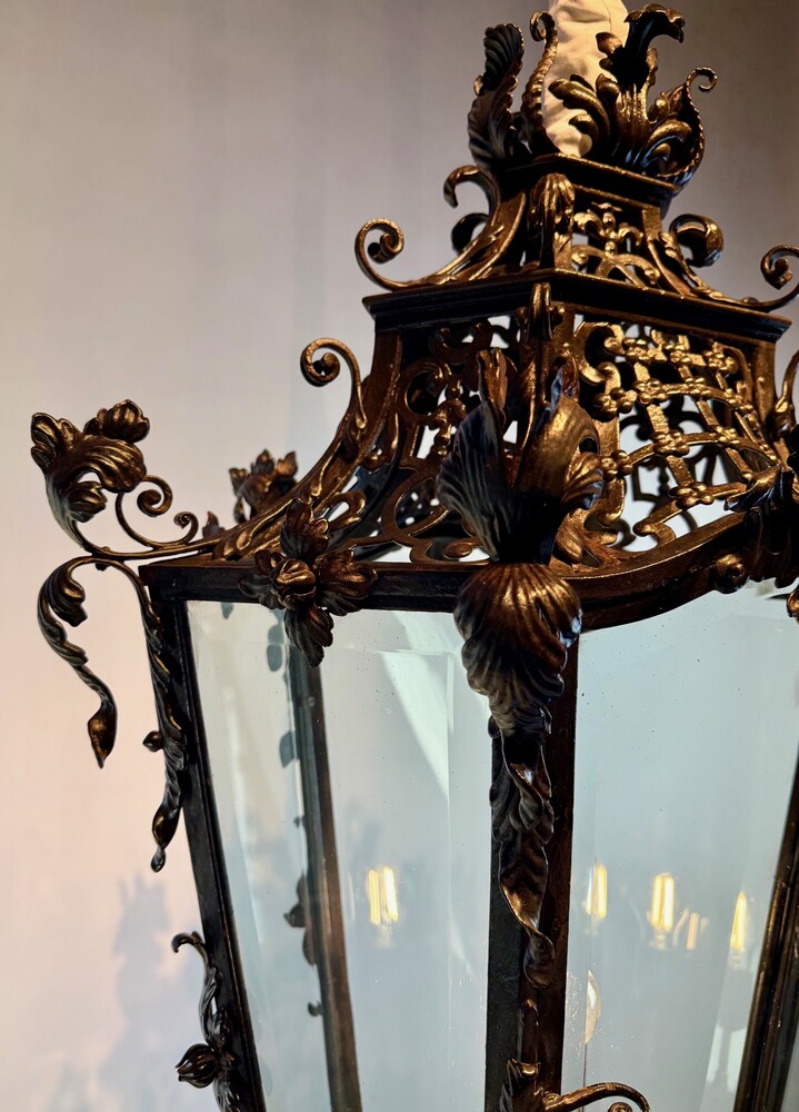 A Wrought Iron Lantern From The Late 19th Century By Valerian Gillar