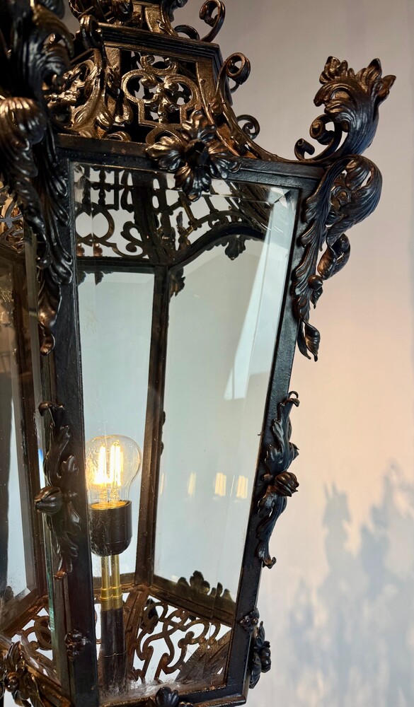 A Wrought Iron Lantern From The Late 19th Century By Valerian Gillar