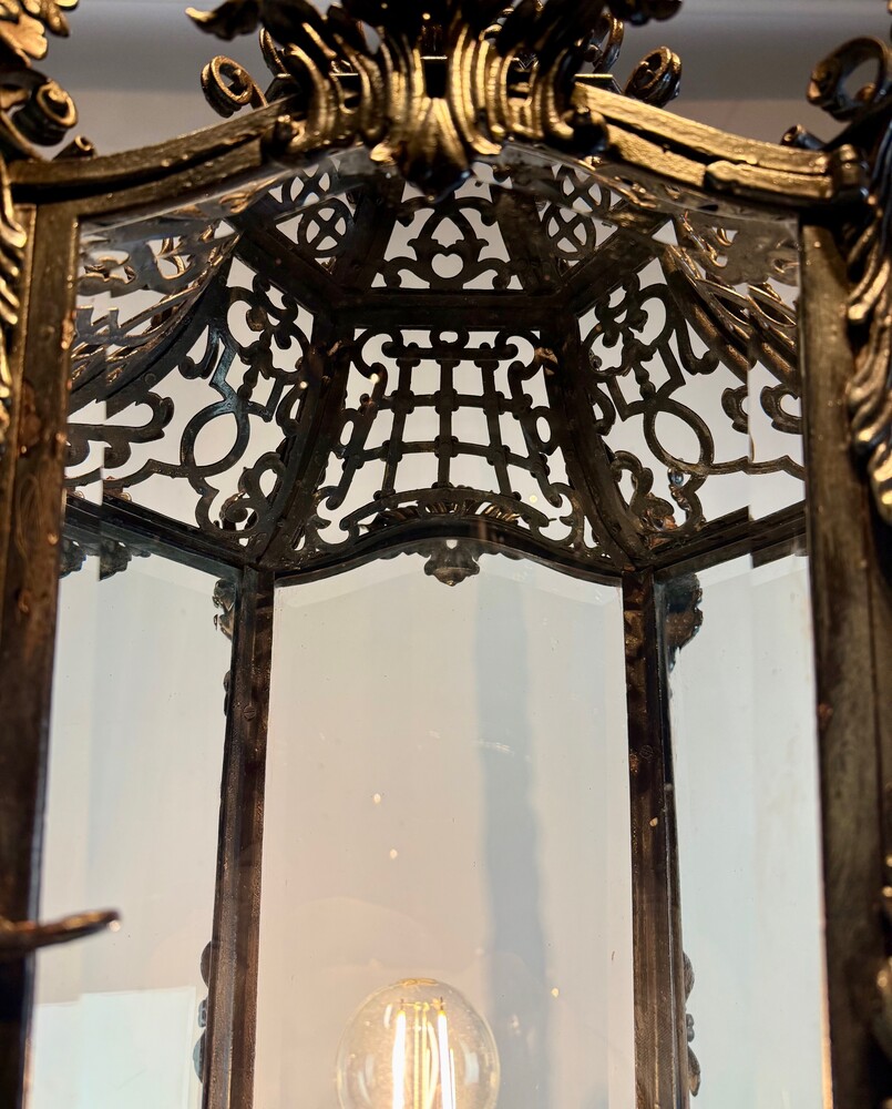 A Wrought Iron Lantern From The Late 19th Century By Valerian Gillar