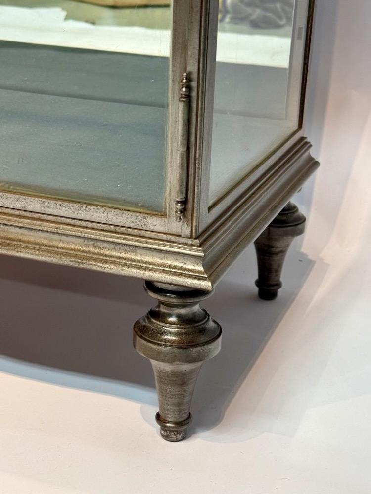 An early 20thC. iron display cabinet. 