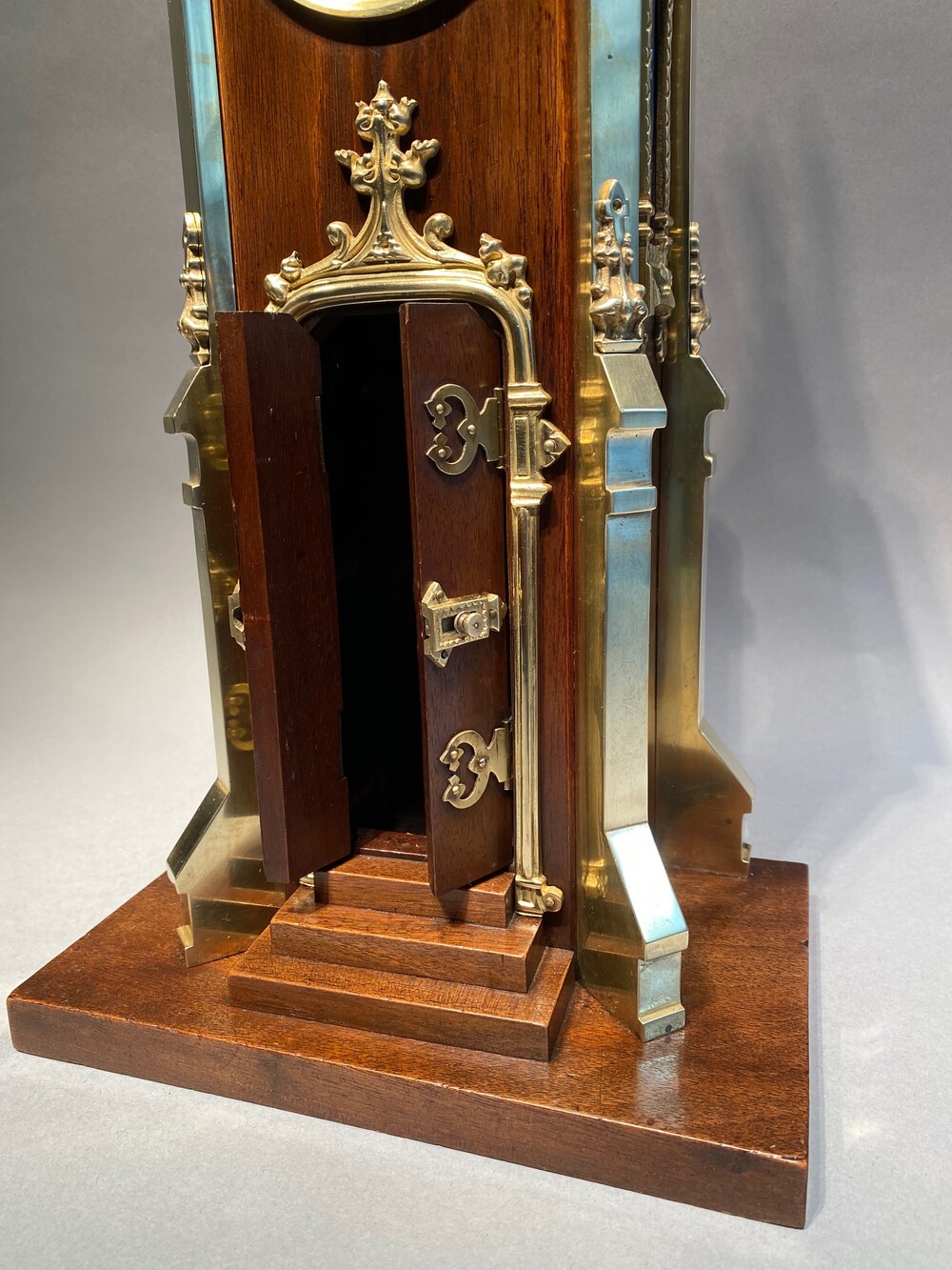 An early 20thC.  scale model of a clock tower.