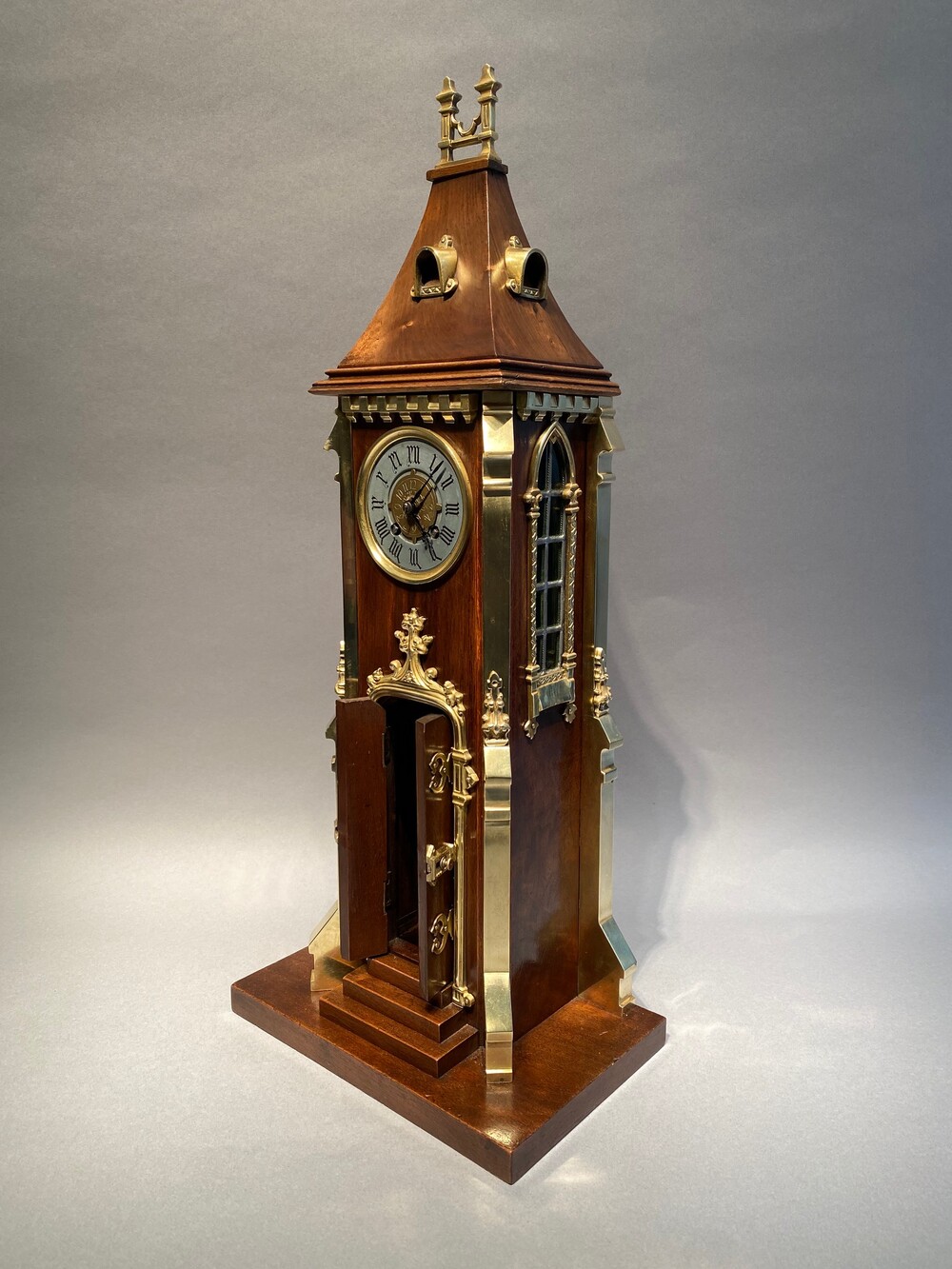 An early 20thC.  scale model of a clock tower.