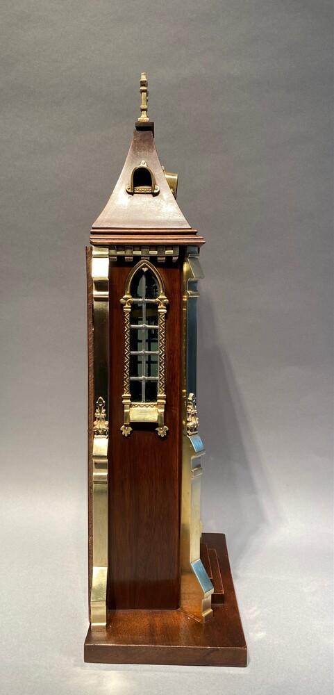 An early 20thC.  scale model of a clock tower.