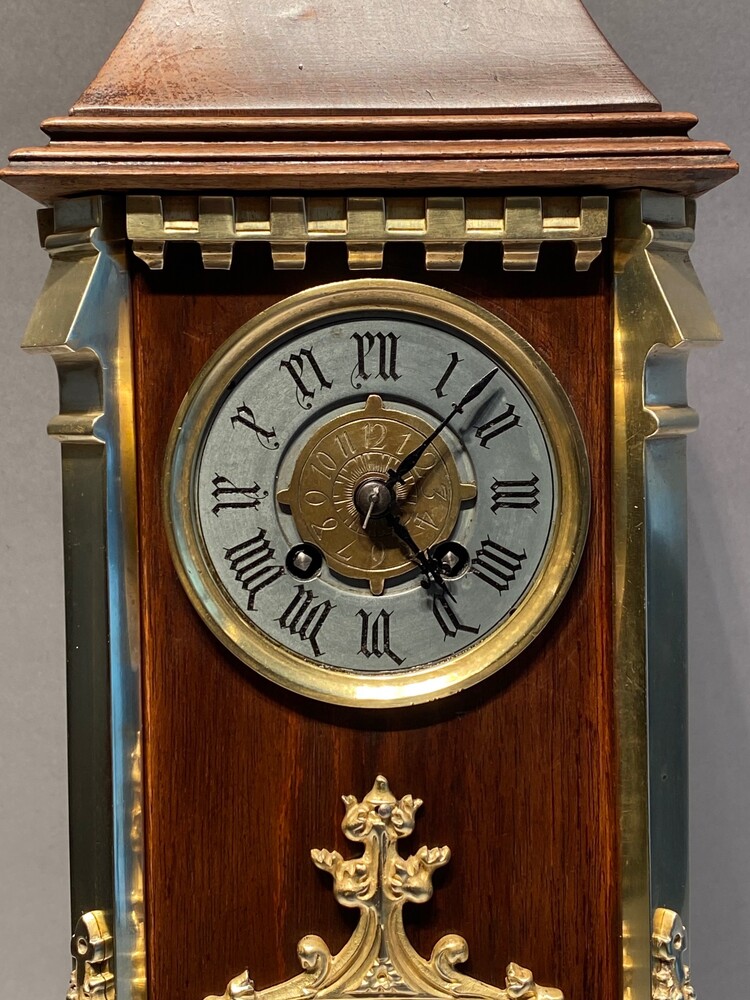 An early 20thC.  scale model of a clock tower.