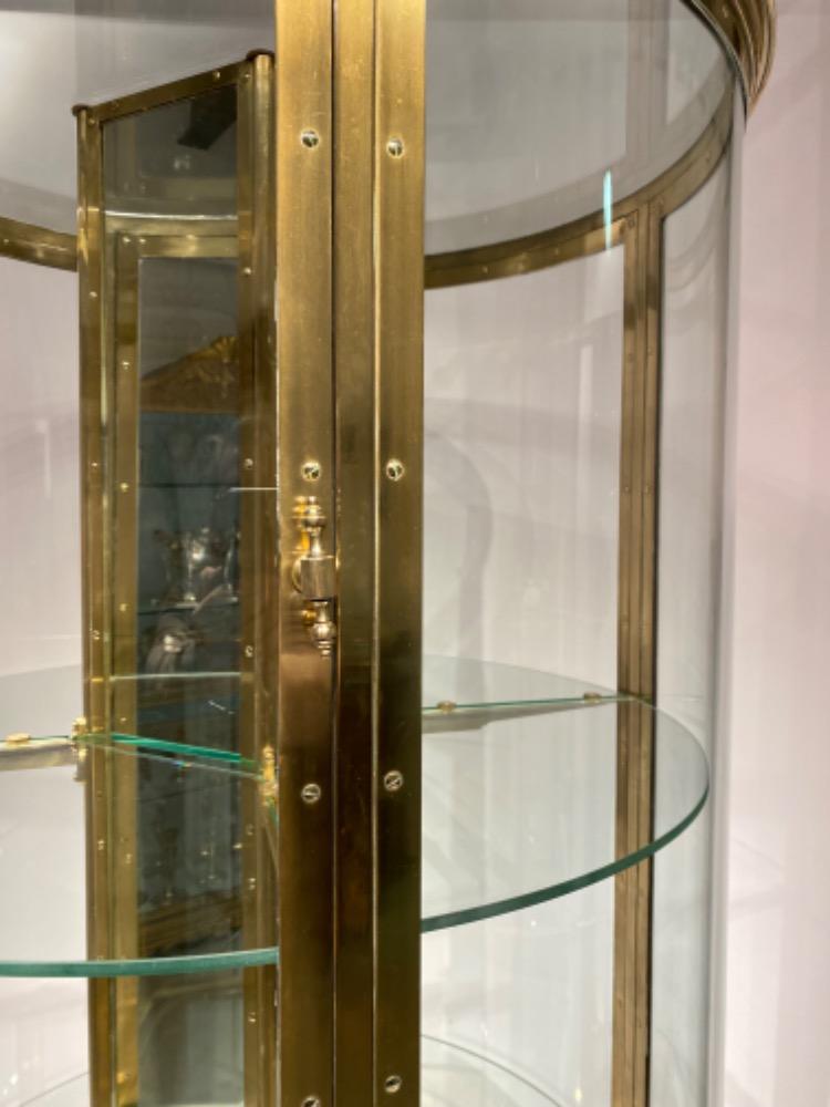 An exceptional round display cabinet