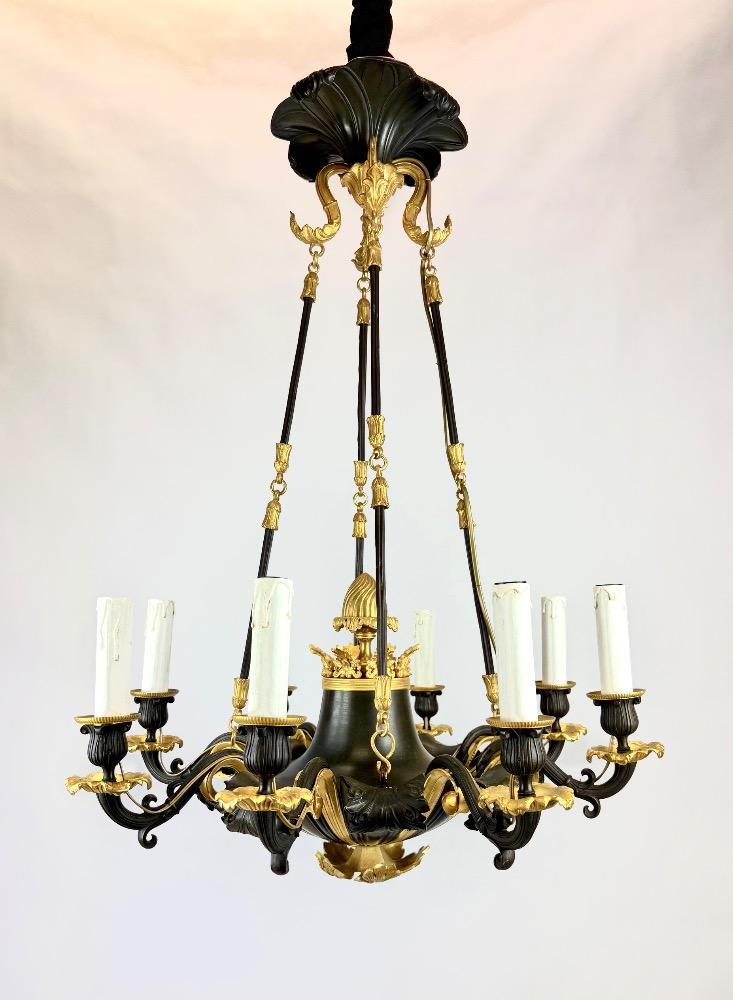 Charles X bronze chandelier 
