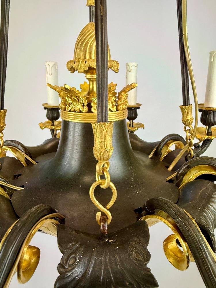 Charles X bronze chandelier 
