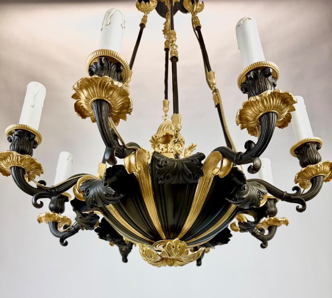 Charles X bronze chandelier 