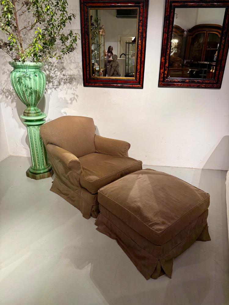 Howard chair with footstool. Axel Vervoordt   