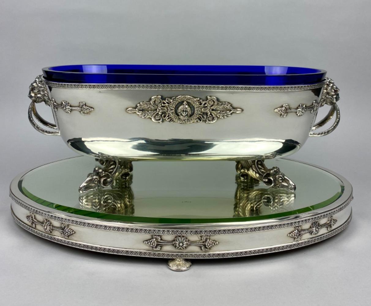 Impressive Louis XVI style silver Jardinière