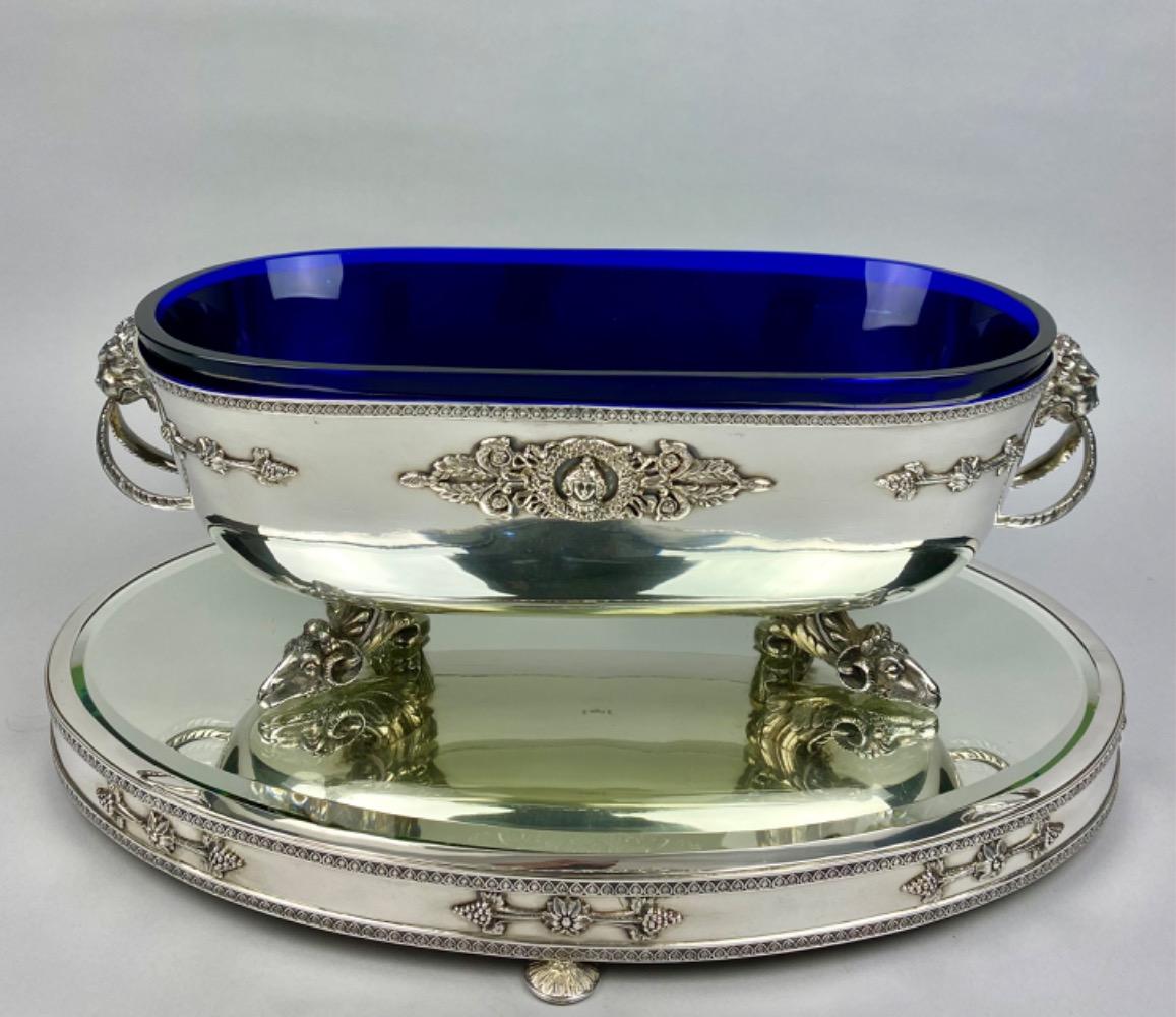 Impressive Louis XVI style silver Jardinière