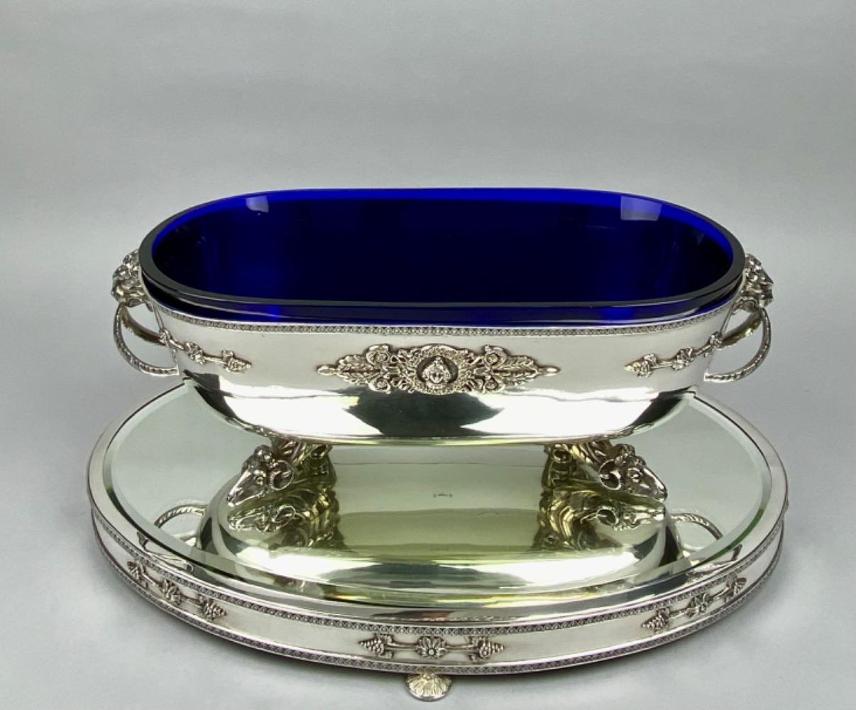 Impressive Louis XVI style silver Jardinière