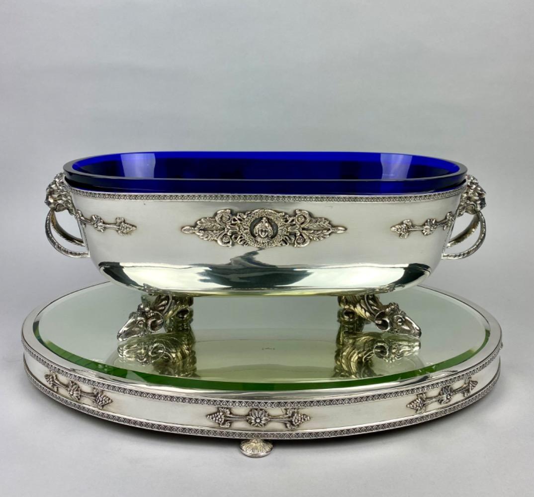 Impressive Louis XVI style silver Jardinière