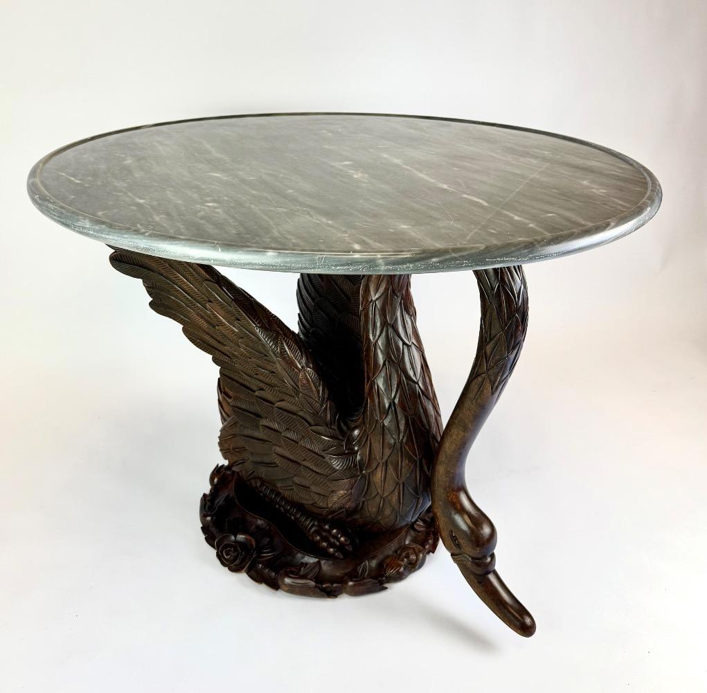 Italian mid-20thC. swan gueridon